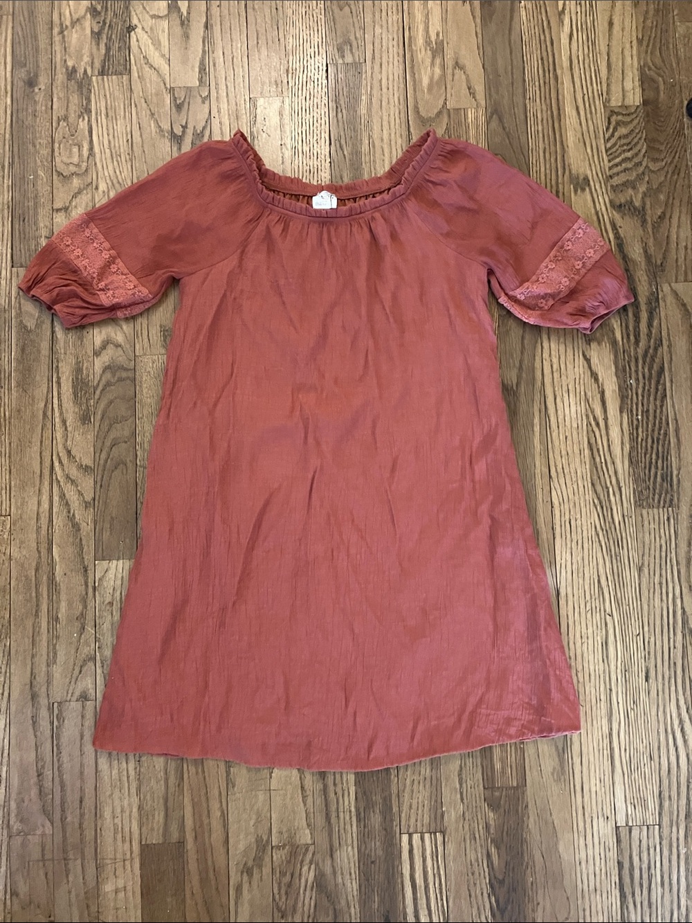 NAIF Rusty Pink Boat Neck Mini Dress